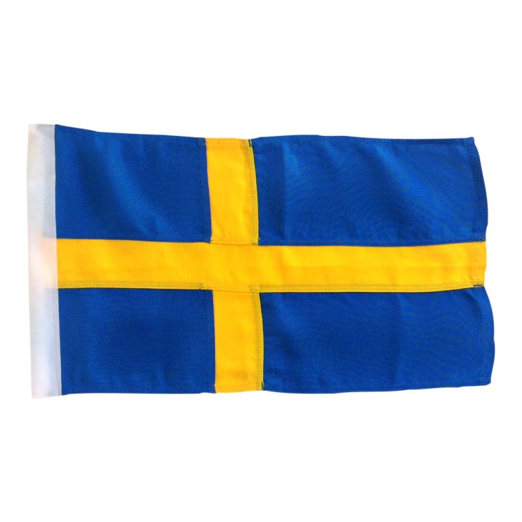 Ekstra svensk flagg til balkong/fasadestang